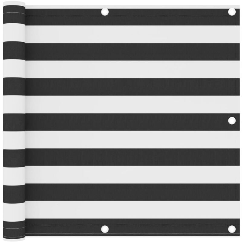 Écran de balcon Anthracite et blanc 90x600 cm Tissu Oxford