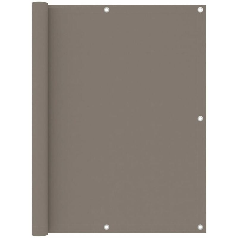 Cran de balcon Taupe 120x400 cm Tissu Oxford
