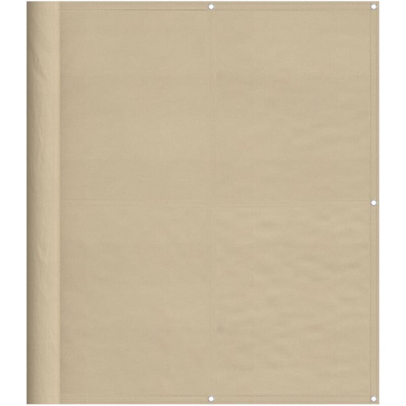 vidaXL Écran de balcon beige 120x1000 cm 100% polyester oxford