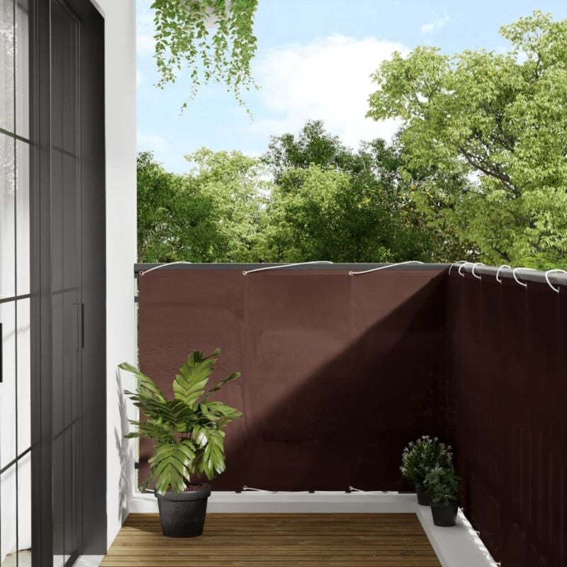 Vidaxl - cran de balcon marron 120x700 cm 100% polyester oxford