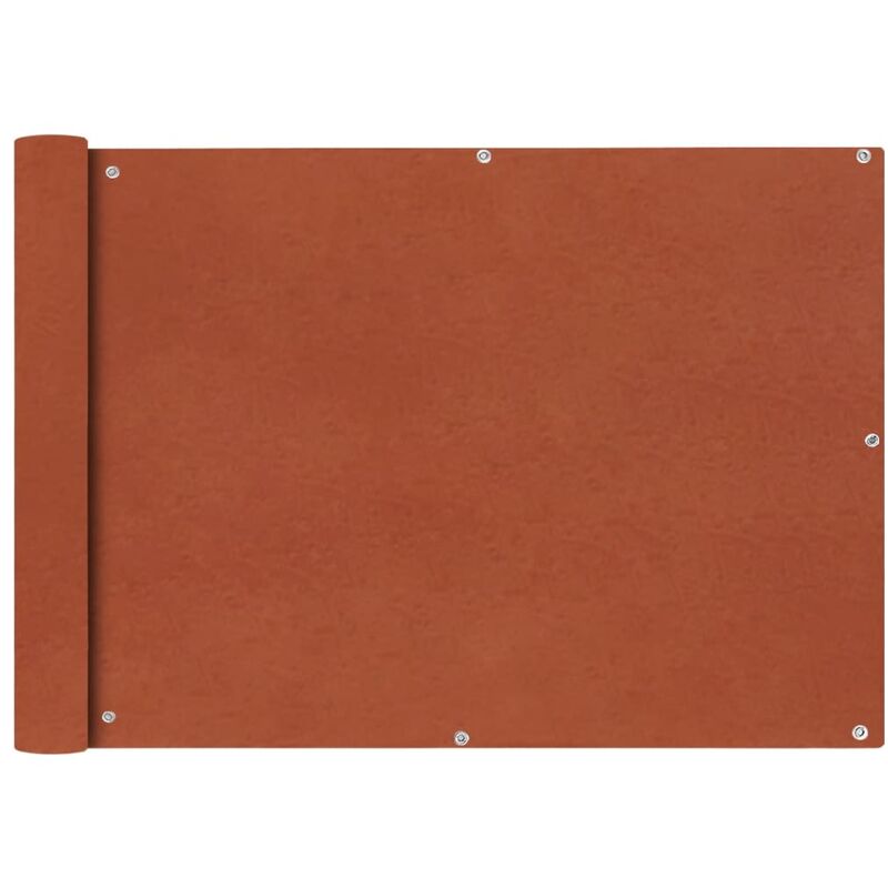Vidaxl - cran de balcon en tissu Oxford 75x400 cm Ocre marron Couleur terre cuite