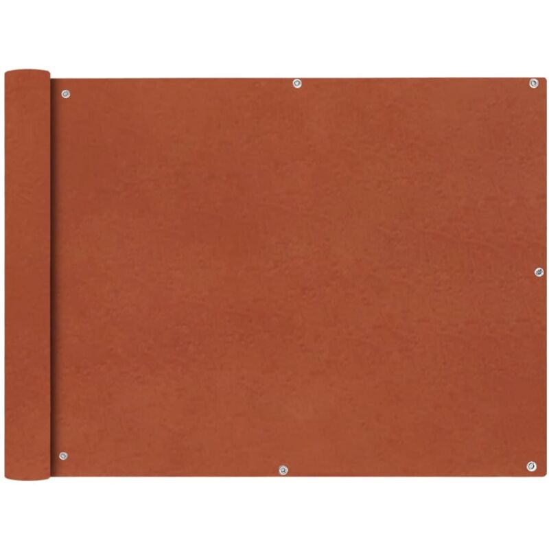 Cran de balcon en tissu Oxford 90x400 cm Ocre marron Vidaxl Couleur terre cuite