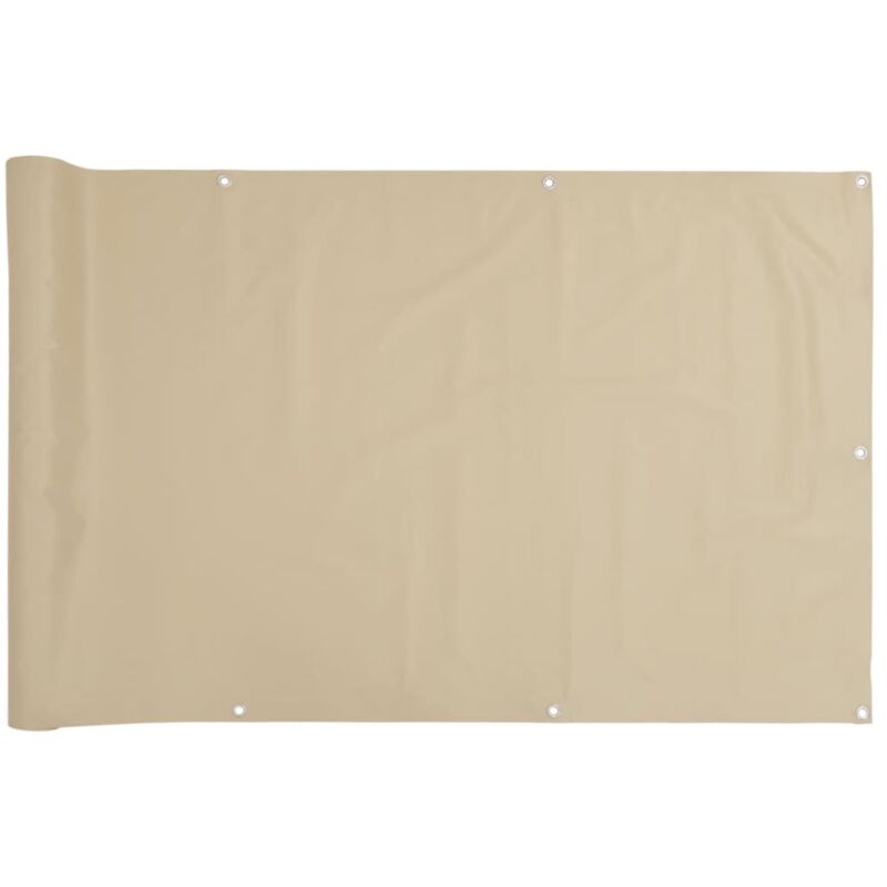 Cran de balcon en tissu Oxford 90x600 cm Beige