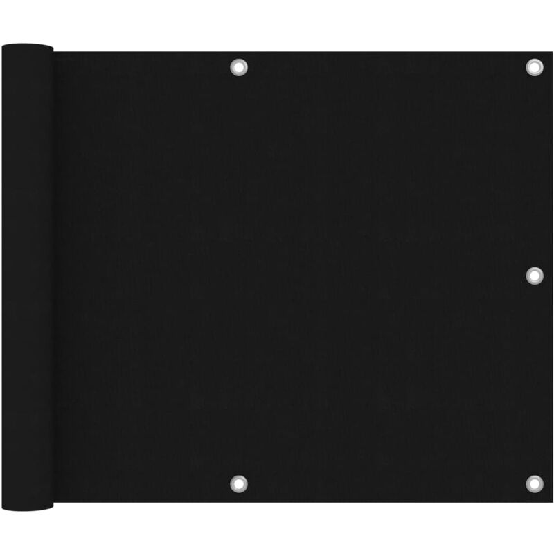Vidaxl - cran de balcon Noir 75x600 cm Tissu Oxford