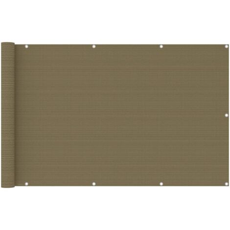 vidaXL Écran de balcon Taupe 120x400 cm PEHD