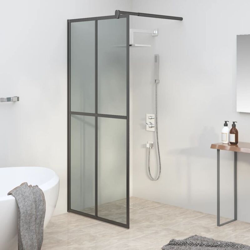 Vidaxl - cran de douche 80x195 cm Verre trempé foncé