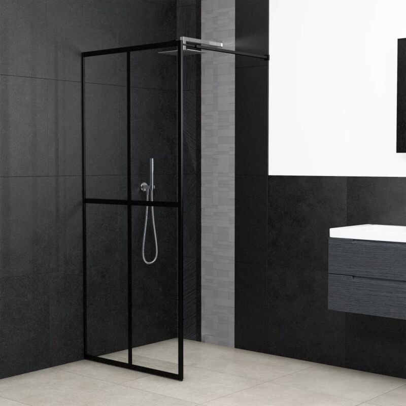 Écran de douche Verre trempé transparent 80x195 cm vidaXL