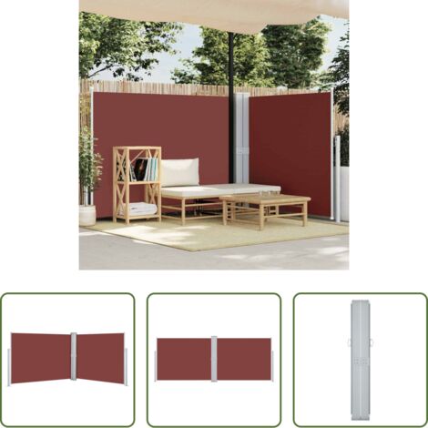 vidaXL Écran d'intimité -  Auvent latéral rétractable Marron 140 x 1000 cm
