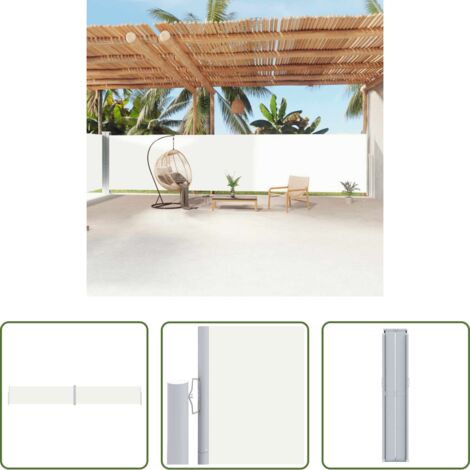 vidaXL Écran extérieur -  Auvent latéral rétractable Crème 180x1200 cm
