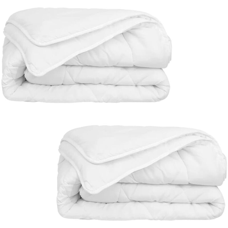 

2x Edredones Cama para 4 Estaciones 135x200 cm - Blanco - Vidaxl