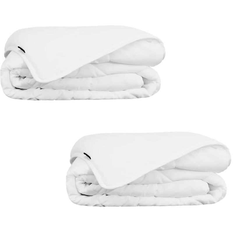

2x Edredones Cama para Verano 140x200 cm - Blanco - Vidaxl
