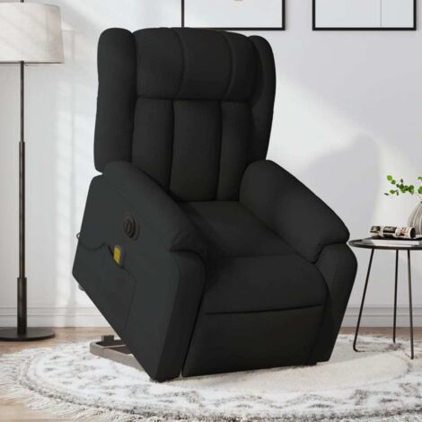 vidaXL Elektrischer Massage-Relaxsessel Schwarz Stoff