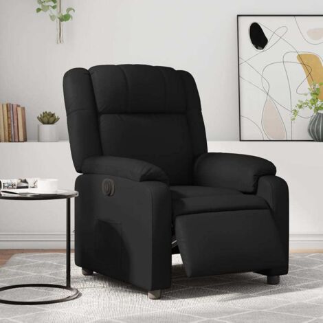 vidaXL Elektrischer Relaxsessel Schwarz Kunstleder