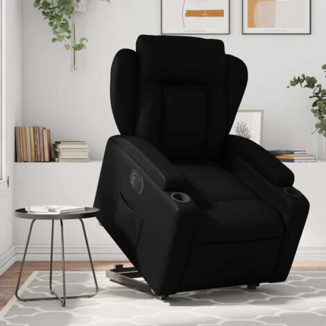 vidaXL Elektrischer Relaxsessel Schwarz Kunstleder