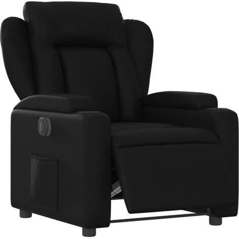 vidaXL Elektrischer Relaxsessel Schwarz Kunstleder