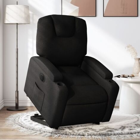 vidaXL Elektrischer Relaxsessel schwarz Stoff