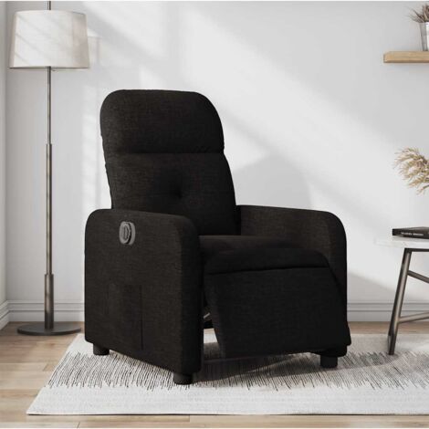 vidaXL Elektrischer Relaxsessel Schwarz Stoff