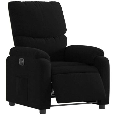 vidaXL Elektrischer Relaxsessel Schwarz Stoff