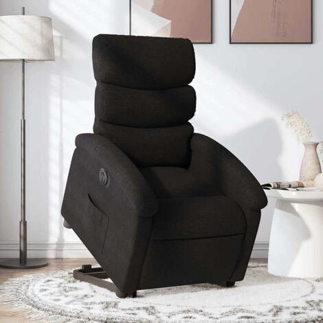 vidaXL Elektrischer Relaxsessel schwarz Stoff