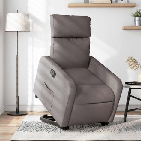 vidaXL Elektrischer Relaxsessel taupe Stoff