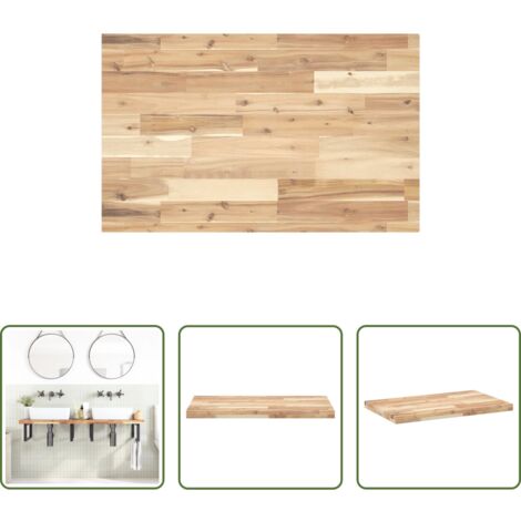 vidaXL Encimera de tocador -  Encimera tocador baño madera acacia sin tratar 120x50x4 cm