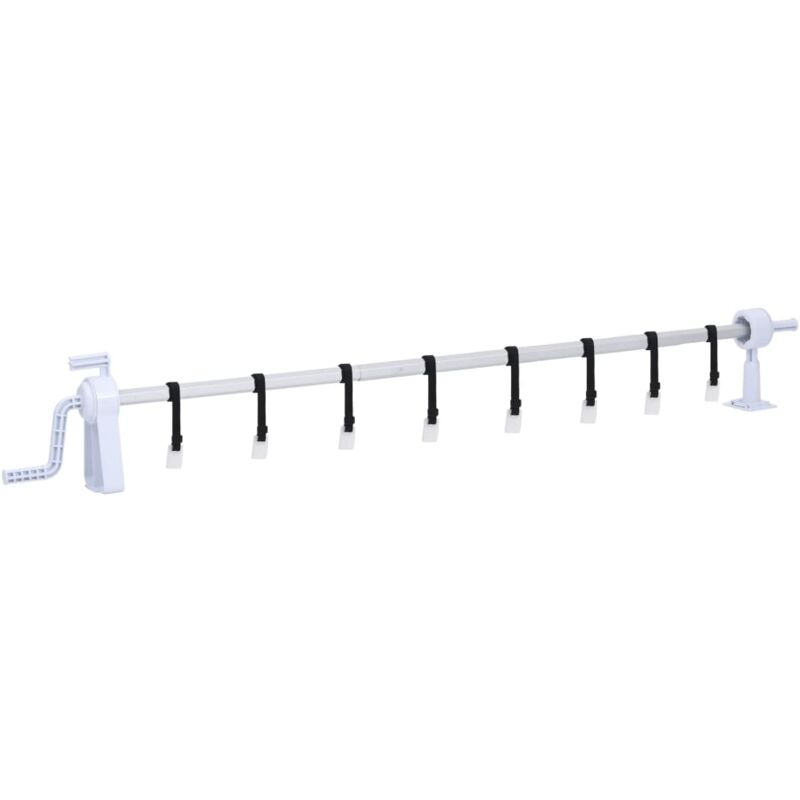 

Enrollacobertor de piscina con base de plástico - Blanco - Vidaxl