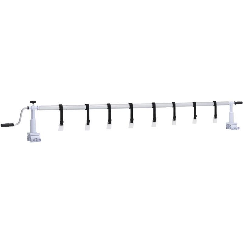 

vidaXL Enrollacobertor de piscina con base de plástico - Blanco