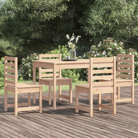 vidaXL Ensemble à manger de jardin 5 pcs bois massif de pin