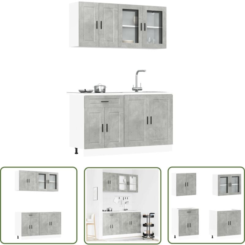 VidaXL Ensemble d'armoires de cuisine 4 pcs Kalmar bois d'ingénierie