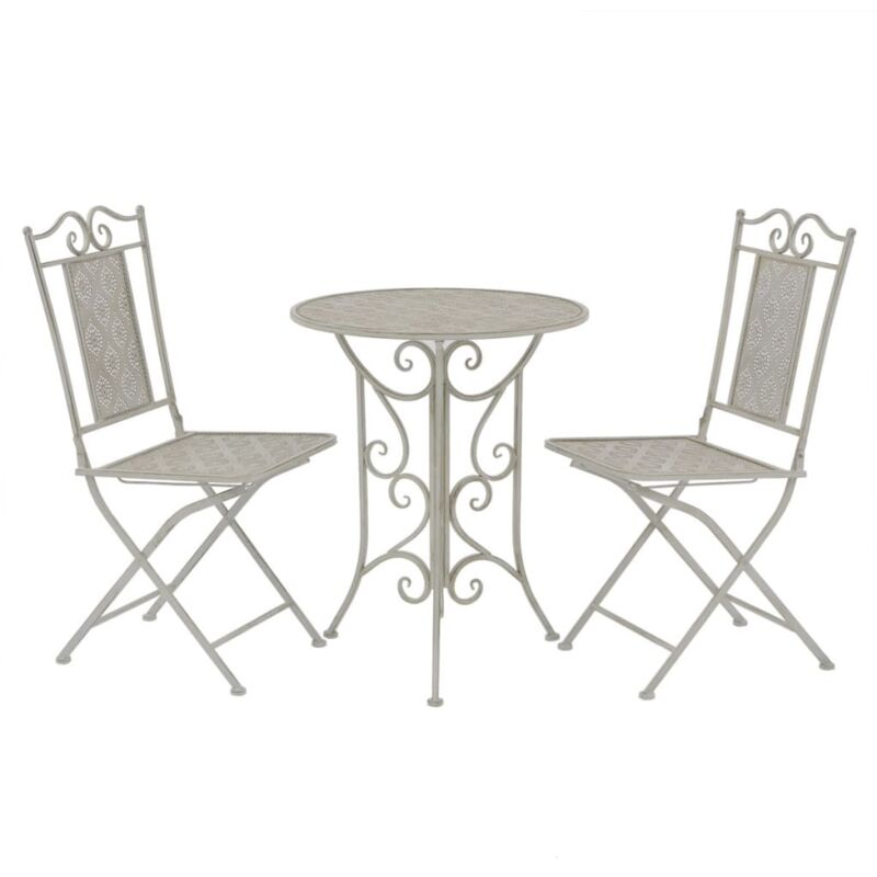 Mobilier de bistro 3 pcs Acier Gris vidaXL