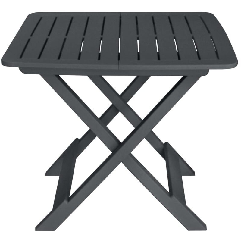 Vidaxl - Ensemble de bistro pliable 3 pcs Plastique Anthracite