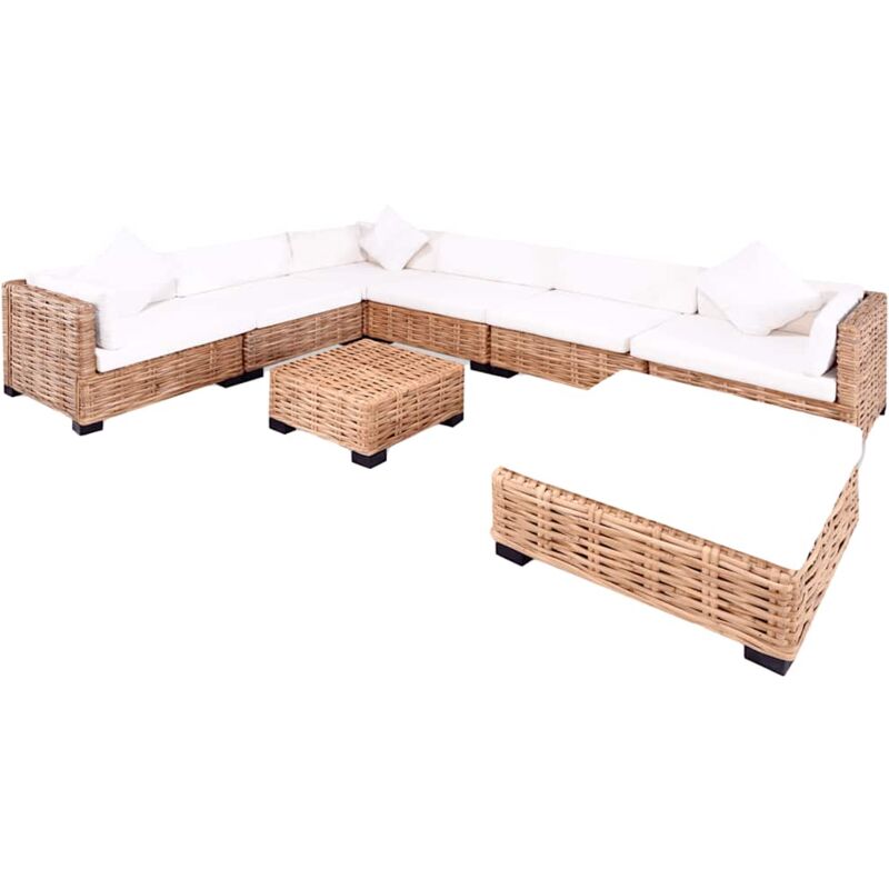 Vidaxl - Jeu de canapés 27 pcs Rotin naturel