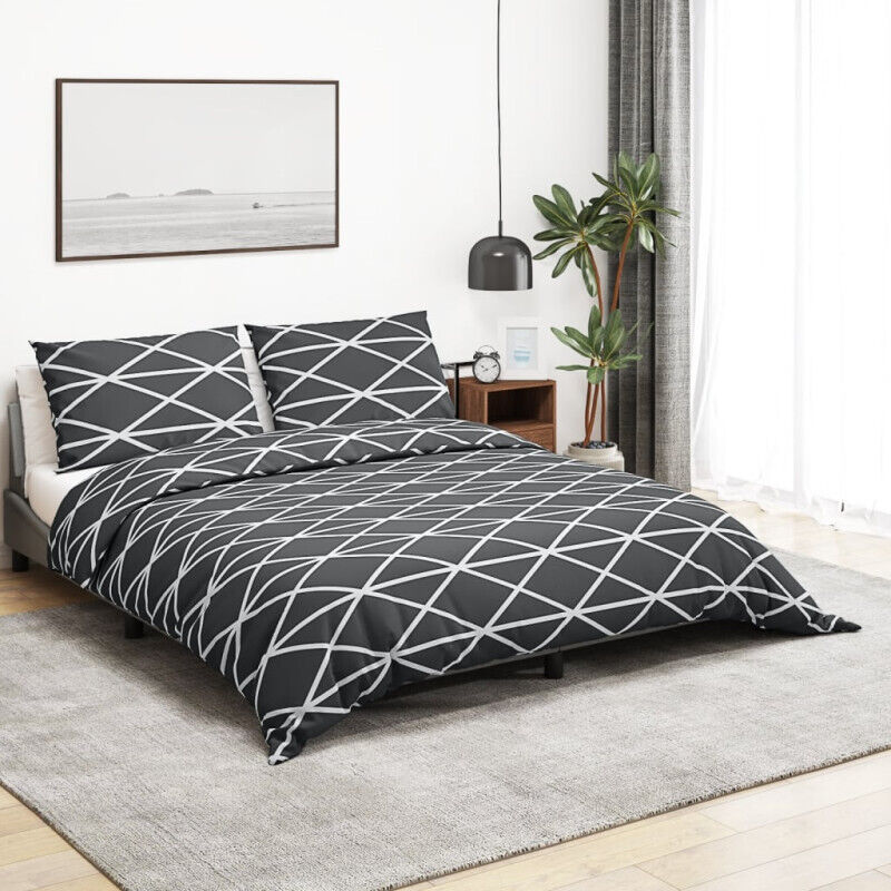 Vidaxl - Ensemble de housse de couette Gris 140x200 cm Coton