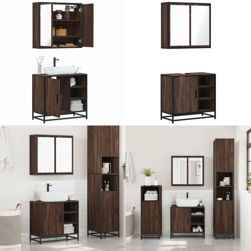 Vidaxl - Ensemble de meubles de salle de bain 2 pcs Chêne marron