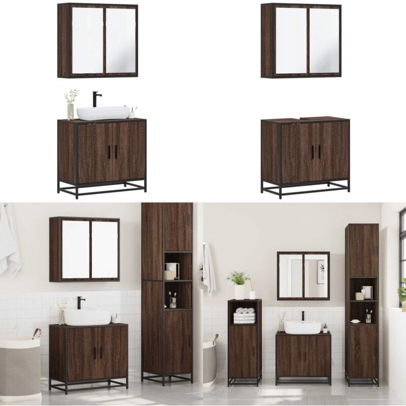 Vidaxl - Ensemble de meubles de salle de bain 2 pcs Chêne marron