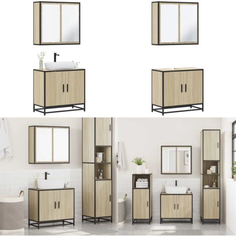 vidaXL Ensemble de meubles de salle de bain 2 pcs chêne sonoma