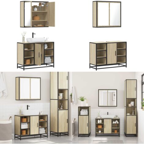 vidaXL Ensemble de meubles de salle de bain 2 pcs chêne sonoma