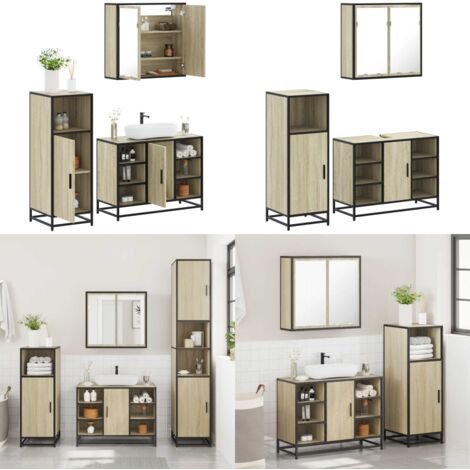 vidaXL Ensemble de meubles de salle de bain 3 pcs chêne sonoma