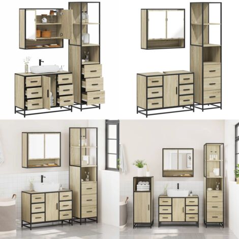 vidaXL Ensemble de meubles de salle de bain 3 pcs chêne sonoma