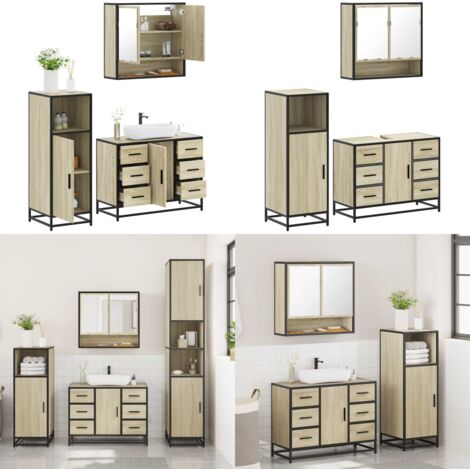 vidaXL Ensemble de meubles de salle de bain 3 pcs chêne sonoma