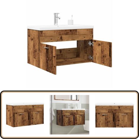 vidaXL Ensemble de meubles salle de bain 2 pcs bois d'ingénierie