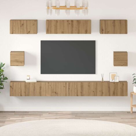 vidaXL Ensemble de meubles TV chêne artisanal Bois d'ingénierie