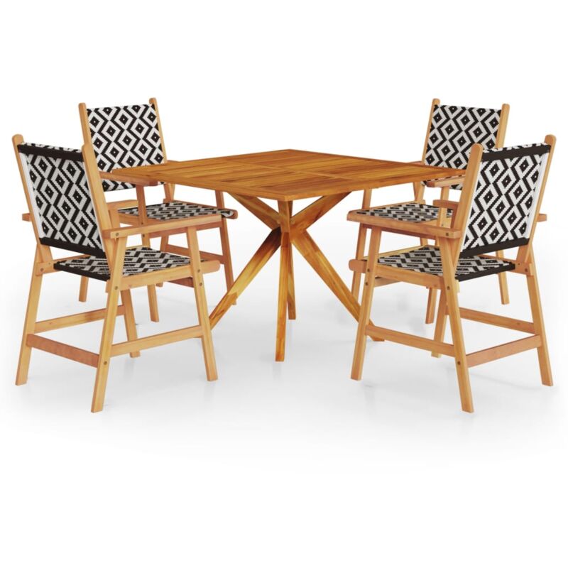 Vidaxl - Ensemble à manger de jardin 5 pcs Bois d'acacia massif
