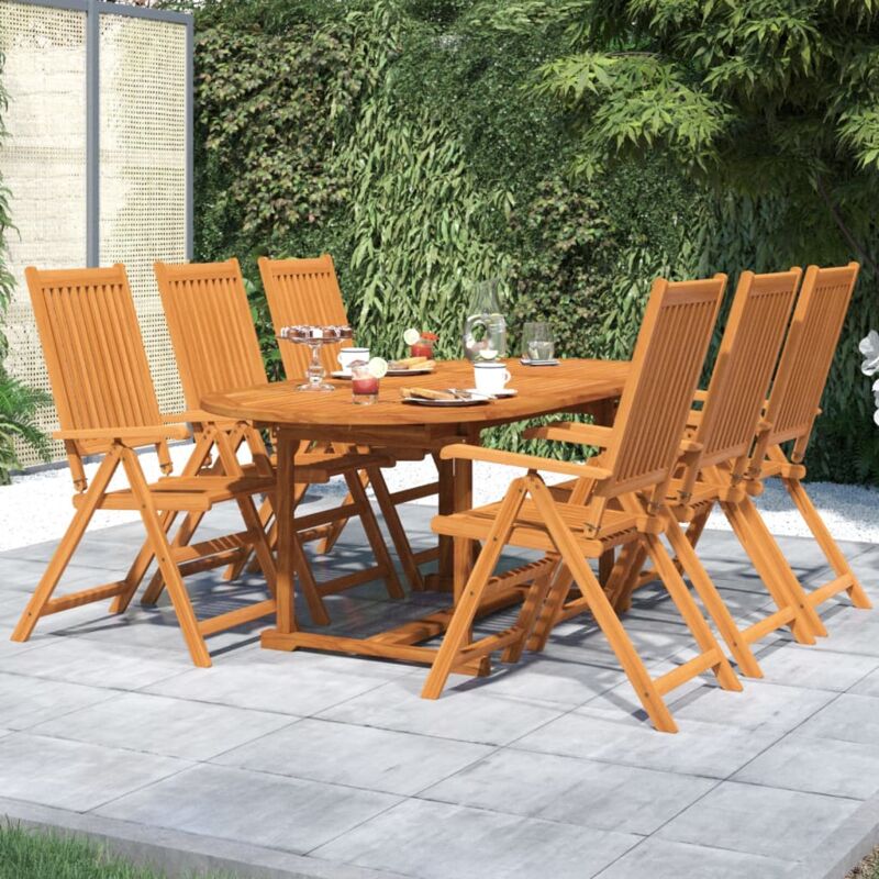 Vidaxl - Ensemble à manger de jardin 7 pcs Bois d'acacia massif