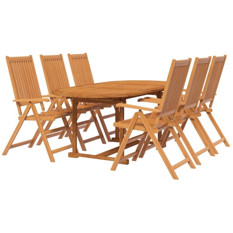Ensemble à manger de jardin 7 pcs Bois d'acacia massif vidaXL