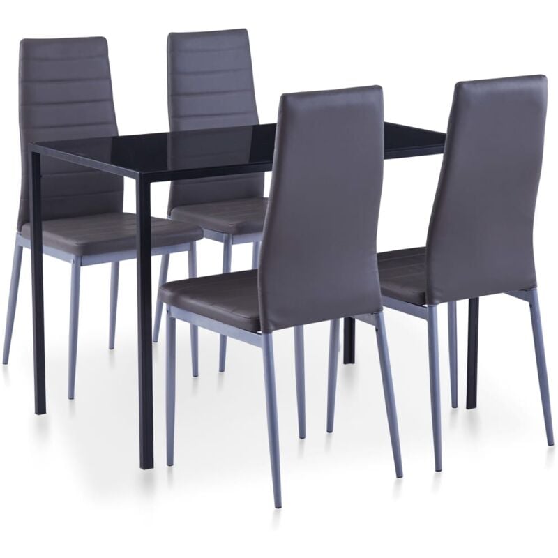 Vidaxl - Mobilier de salle à manger 5 pcs Gris