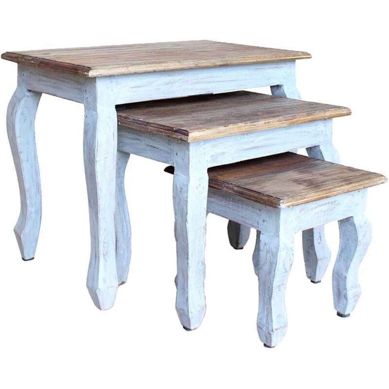 Vidaxl - Ensemble de tables gigognes 3 pcs Bois de récupération massif