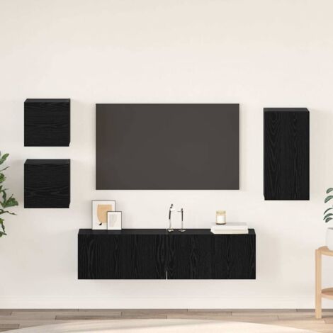 vidaXL Ensemble meuble TV 5 pcs Chêne noir 160 x 30 x 30.5 cm