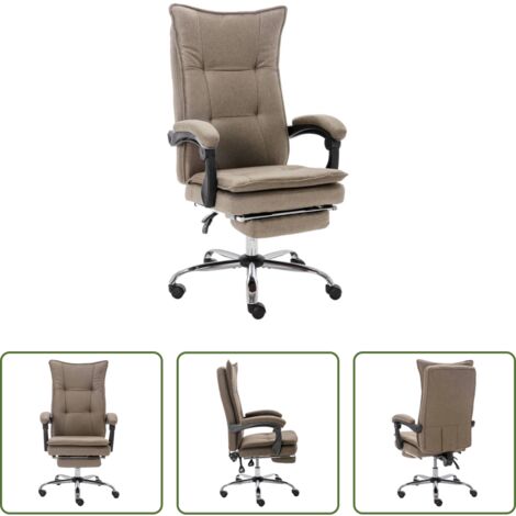 vidaXL Ergonomica -  Sedia da Ufficio Grigio Talpa in Tessuto