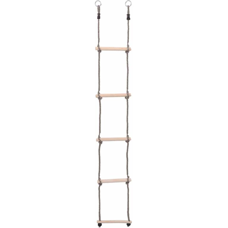 

vidaXL Escalera de 5 peldaños madera maciza de pino 210 cm - Marrón